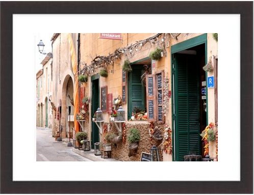Mediterranean Alley Restaurant Mallorca Framed Print
